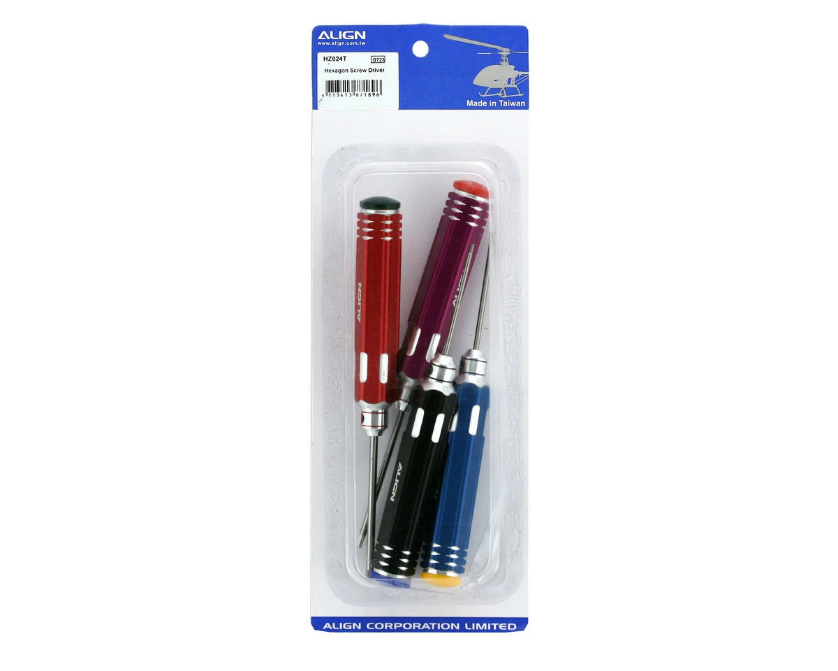 ALIGN Hexagon Screw Driver Set (1.5, 2.0, 2.5, 3.0mm) 2 ALIGN Hexagon Screw Driver Set (1.5, 2.0, 2.5, 3.0mm) - Image 2