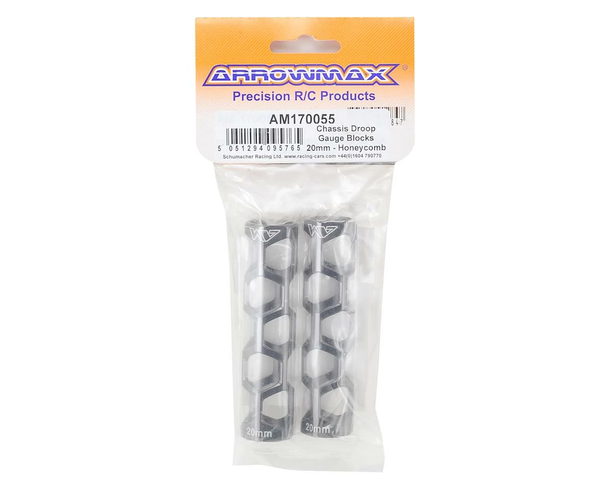AM Arrowmax Honeycomb Chassis Droop Gauge Blocks (20mm) (2) 2 AM Arrowmax Honeycomb Chassis Droop Gauge Blocks (20mm) (2) - Image 2
