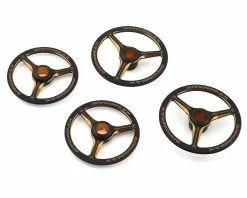 AM Arrowmax Black Golden 1/8 On Road Aluminum Set-Up Wheel (4)