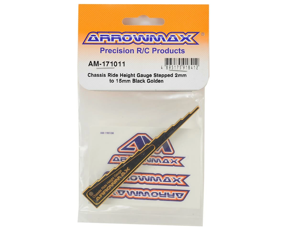 AM Arrowmax Black Golden Stepped Chassis Ride Height Gauge (2 ~ 15mm) 2 AM Arrowmax Black Golden Stepped Chassis Ride Height Gauge (2 ~ 15mm) - Image 2
