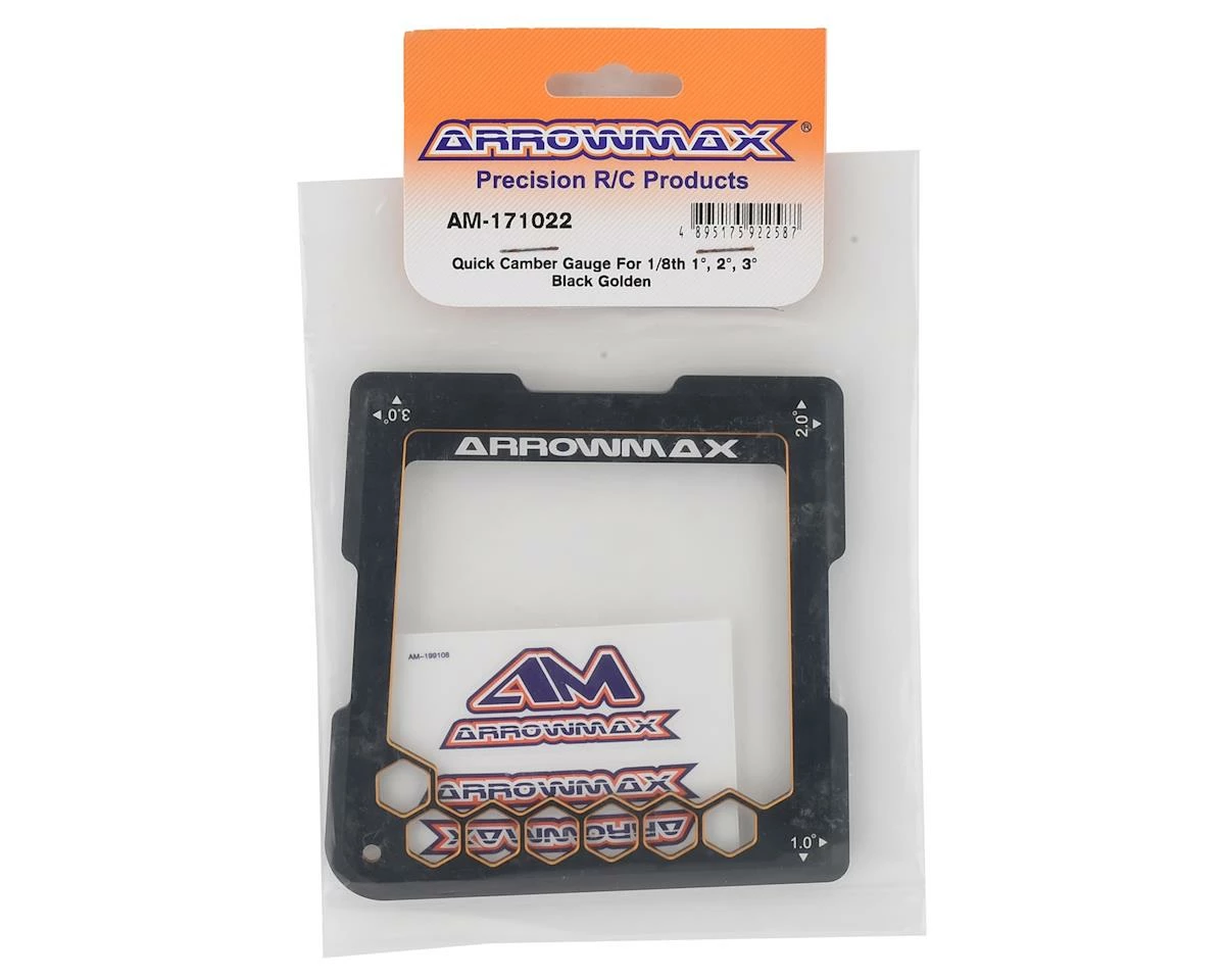 AM Arrowmax Black Golden 1/8 On-Road Quick Camber Gauge 2 AM Arrowmax Black Golden 1/8 On-Road Quick Camber Gauge - Image 2