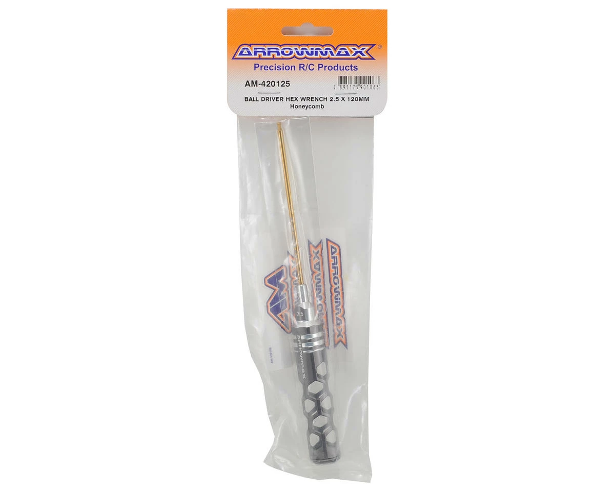 AM Arrowmax Honeycomb Ball End Hex Wrench (2.5x120mm) 2 AM Arrowmax Honeycomb Ball End Hex Wrench (2.5x120mm) - Image 2