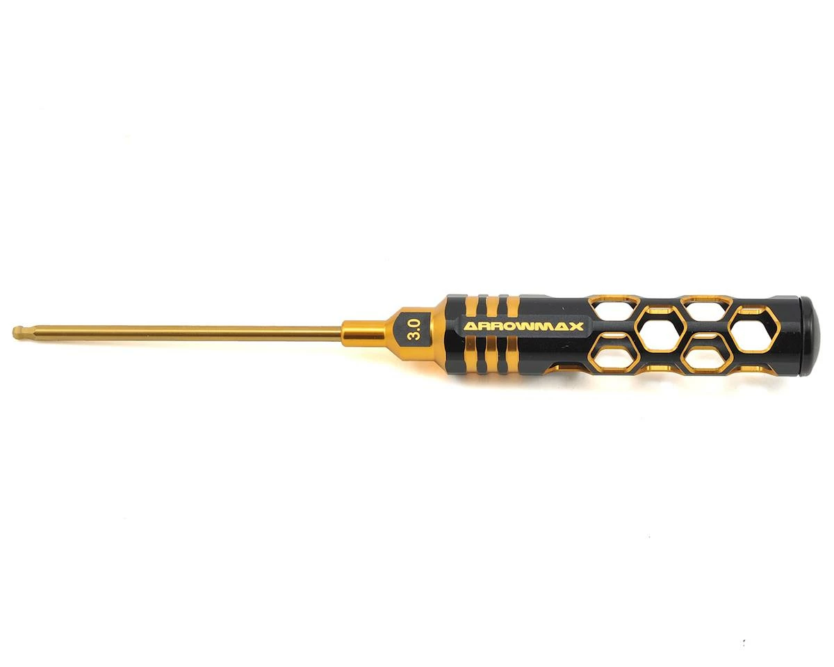 AM Arrowmax Black Golden Ball End Hex Wrench (3mm) 1 AM Arrowmax Black Golden Ball End Hex Wrench (3mm)