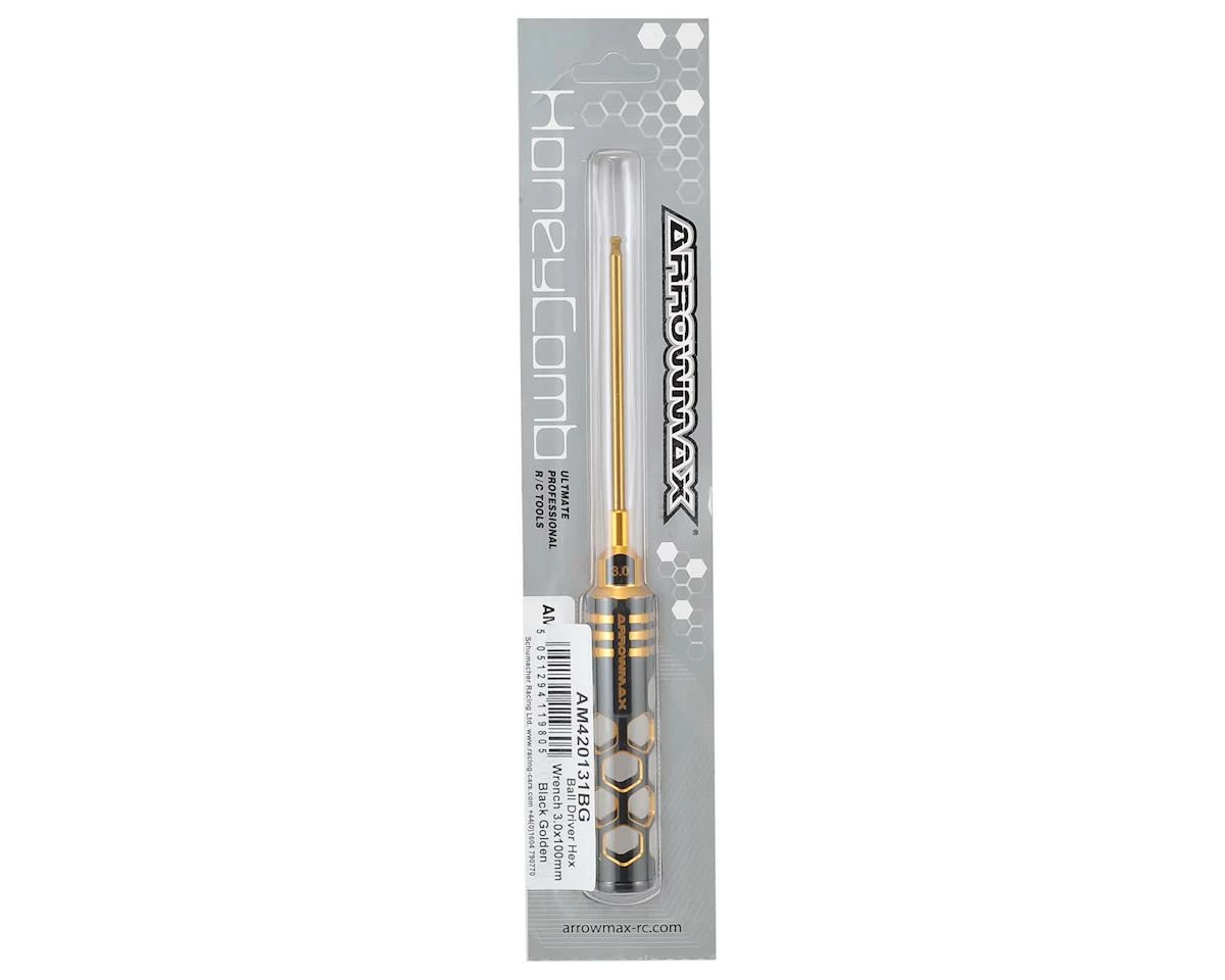 AM Arrowmax Black Golden Ball End Hex Wrench (3mm) 2 AM Arrowmax Black Golden Ball End Hex Wrench (3mm) - Image 2