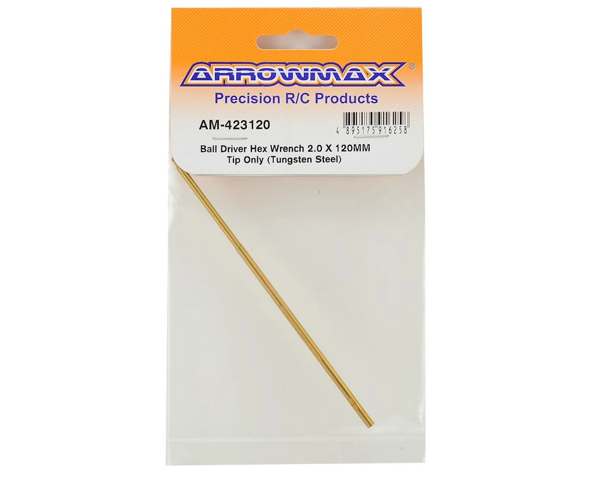 AM Arrowmax Tungsten Steel Replacement Ball End Hex Wrench Tip (2.0x120mm) 2 AM Arrowmax Tungsten Steel Replacement Ball End Hex Wrench Tip (2.0x120mm) - Image 2