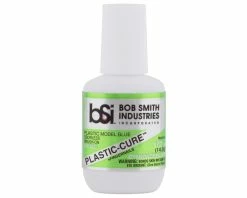 BOB SMITH INDUSTRIES Plastic-Cure Brush-On Odorless Medium CA Glue (1/2oz)