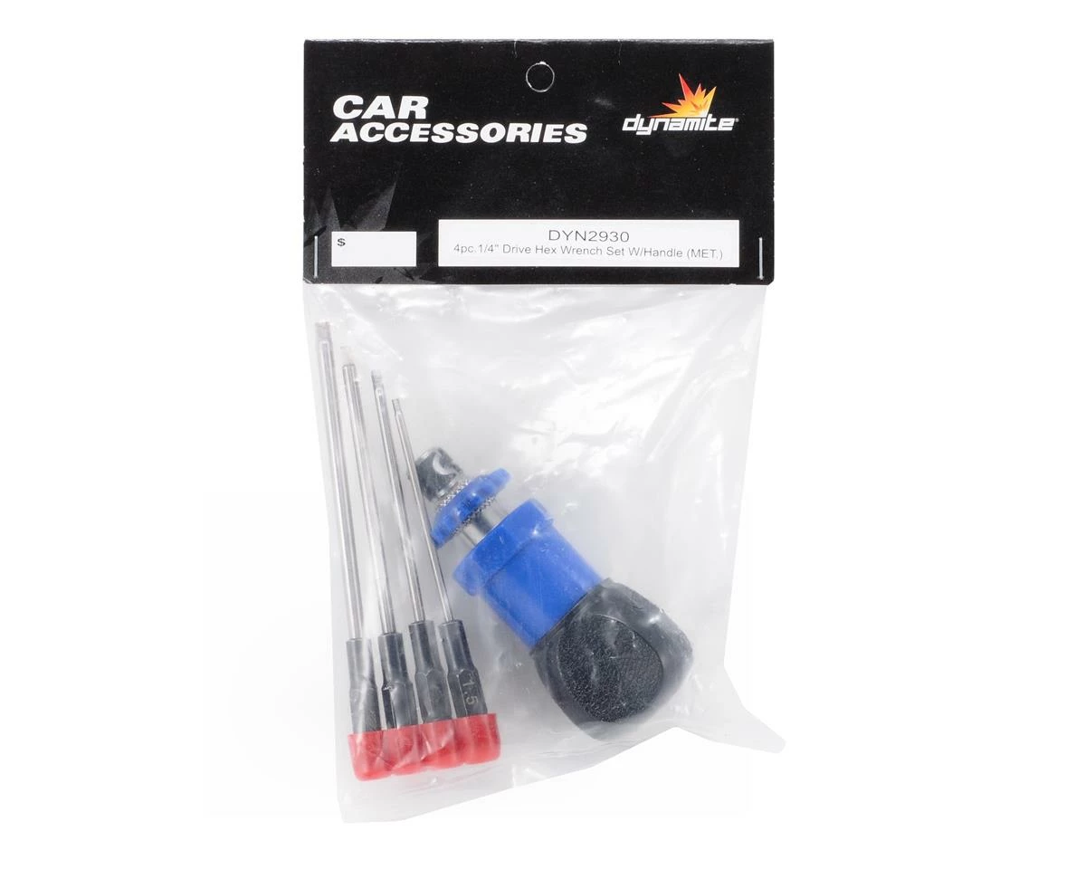 Dynamite 4 Piece Metric Hex Wrench Set W/Handle 2 Dynamite 4 Piece Metric Hex Wrench Set W/Handle - Image 2