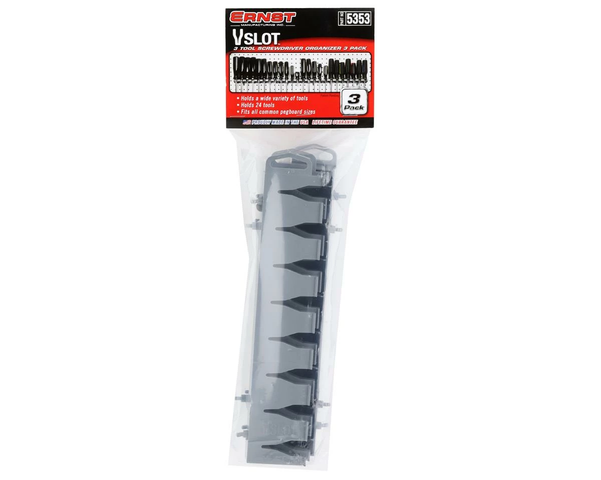 Ernst Manufacturing V-Slot 8 Tool Screwdriver Organizer (Grey) (3) 2 Ernst Manufacturing V-Slot 8 Tool Screwdriver Organizer (Grey) (3) - Image 2