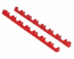 Ernst Manufacturing 14 Tool "No Slip" Low Profile Screwdriver Rail Set (Red)