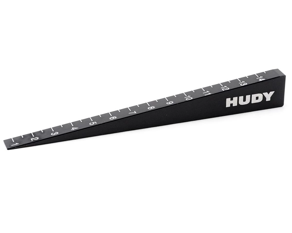 Hudy Chassis Ride Height Gauge 0mm To 15mm (Beveled) 1 Hudy Chassis Ride Height Gauge 0mm To 15mm (Beveled)