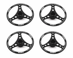 Hudy 1/8 On-Road Aluminum Set-Up Wheel (4)