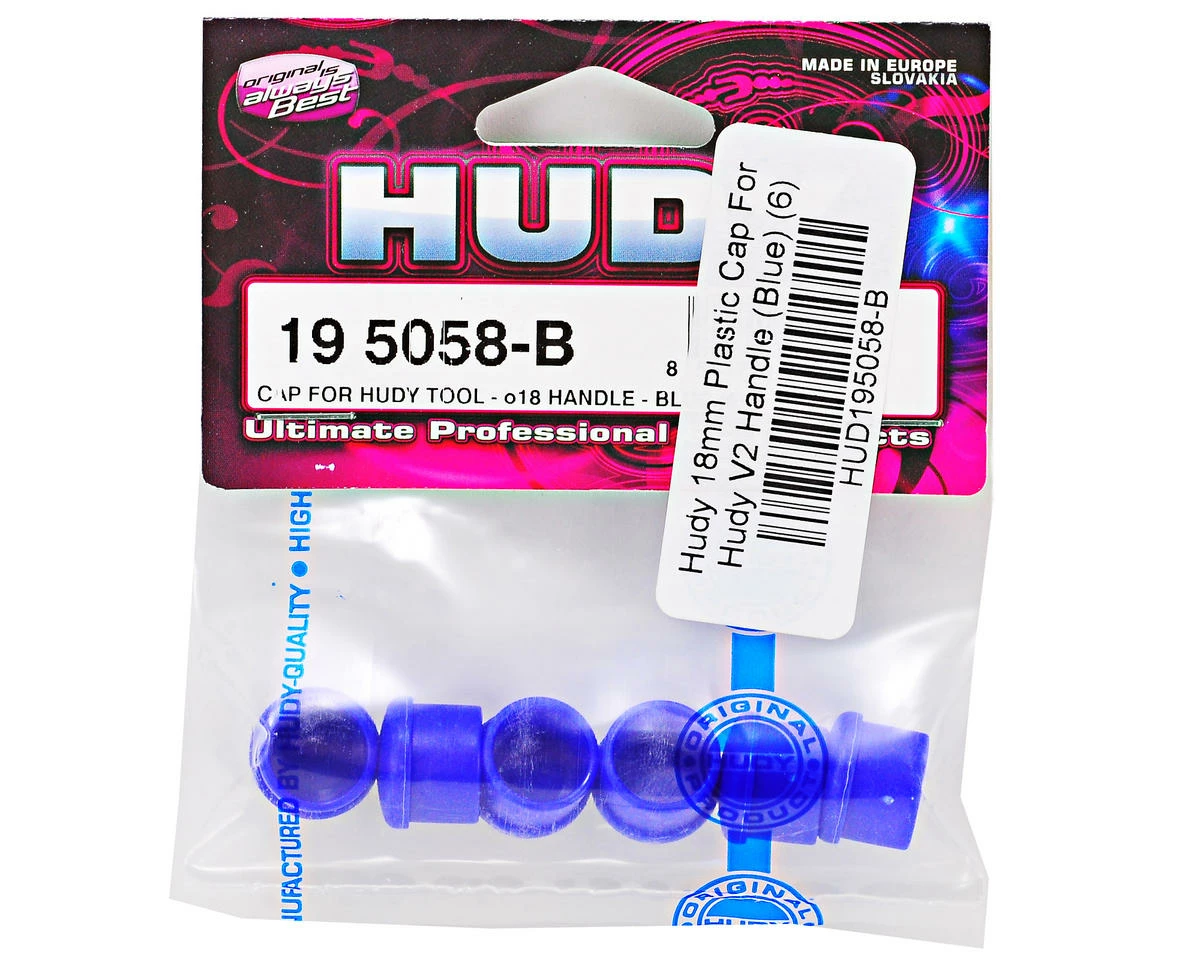 Hudy 18mm Plastic V2 Handle Cap Set (Blue) (6) 2 Hudy 18mm Plastic V2 Handle Cap Set (Blue) (6) - Image 2