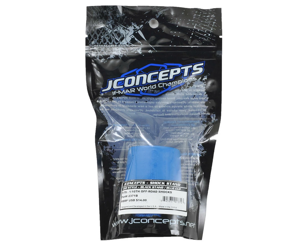 JCONCEPTS Exo 1/10th 12mm Shock Stand & Cup (Blue/Black) 2 JCONCEPTS Exo 1/10th 12mm Shock Stand & Cup (Blue/Black) - Image 2