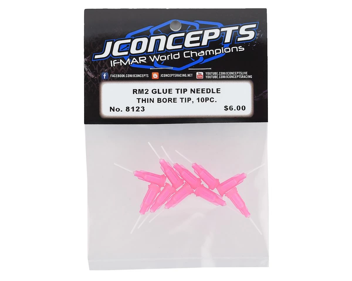 JCONCEPTS RM2 Thin Bore Glue Tip Needles (Pink) (10) 2 JCONCEPTS RM2 Thin Bore Glue Tip Needles (Pink) (10) - Image 2
