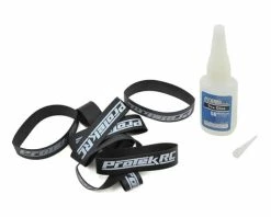 Protek RC Medium CA Tire Glue & Tire Glue Band Combo (1/8 & 1/10)