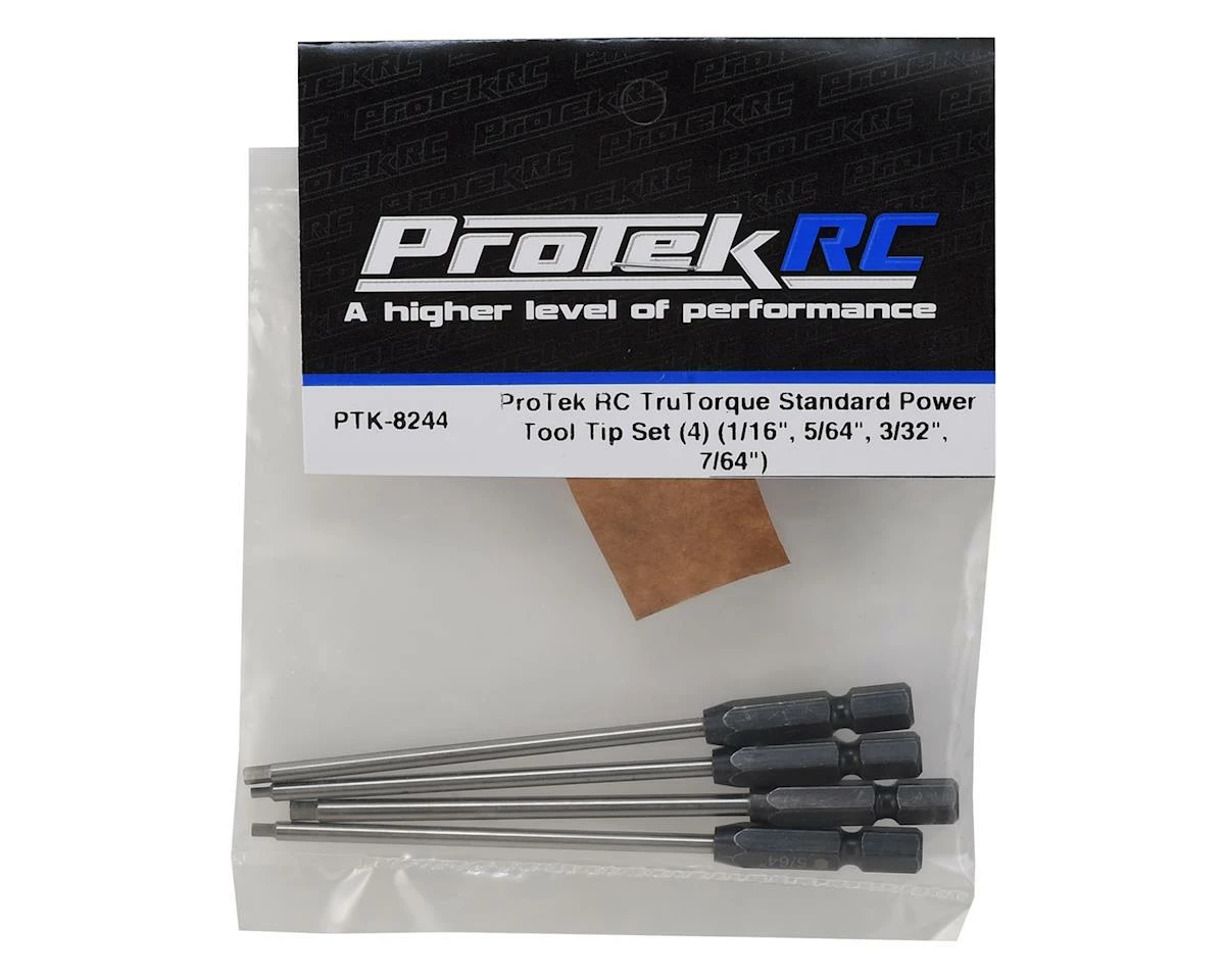 Protek RC UTorque Standard Power Tool Tip Set (4) (1/16", 5/64", 3/32", 7/64") 2 Protek RC UTorque Standard Power Tool Tip Set (4) (1/16", 5/64", 3/32", 7/64") - Image 2