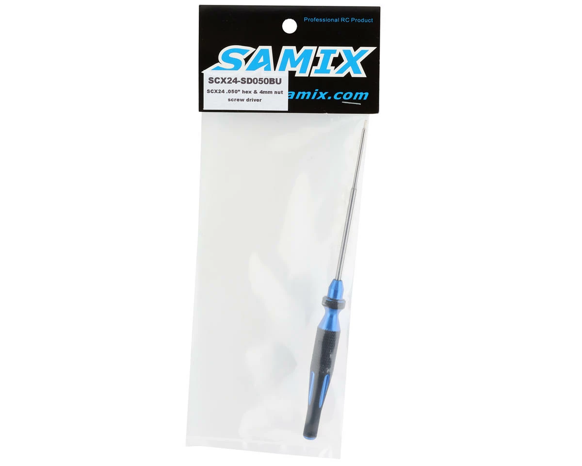 Samix SCX24 2-in-1 Hex Wrench/Nut Driver (Blue) (.050" Hex/4mm Nut) 4 Samix SCX24 2-in-1 Hex Wrench/Nut Driver (Blue) (.050" Hex/4mm Nut) - Image 4