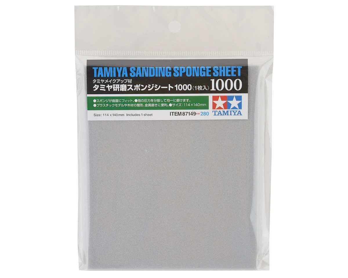 Tamiya Sanding Sponge Sheet (1000 Grit) 2 Tamiya Sanding Sponge Sheet (1000 Grit) - Image 2