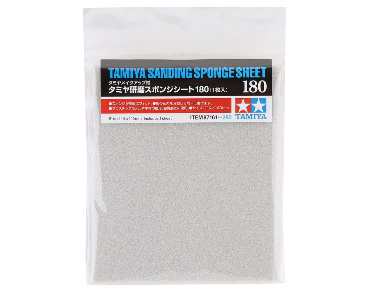 Tamiya Sanding Sponge Sheet (180 Grit) 2 Tamiya Sanding Sponge Sheet (180 Grit) - Image 2