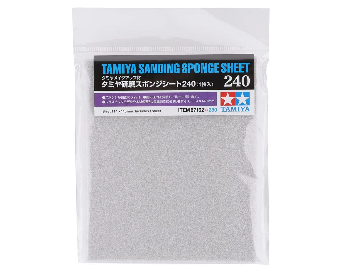 Tamiya Sanding Sponge Sheet (240 Grit) 2 Tamiya Sanding Sponge Sheet (240 Grit) - Image 2