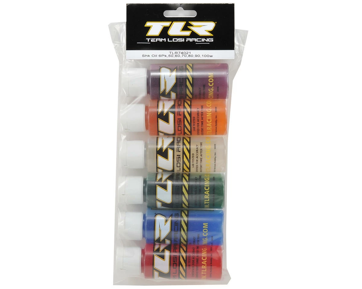 Team Losi Racing Silicone Shock Oil Six Pack (50, 60, 70, 80, 90, 100wt) (2oz) 2 Team Losi Racing Silicone Shock Oil Six Pack (50, 60, 70, 80, 90, 100wt) (2oz) - Image 2