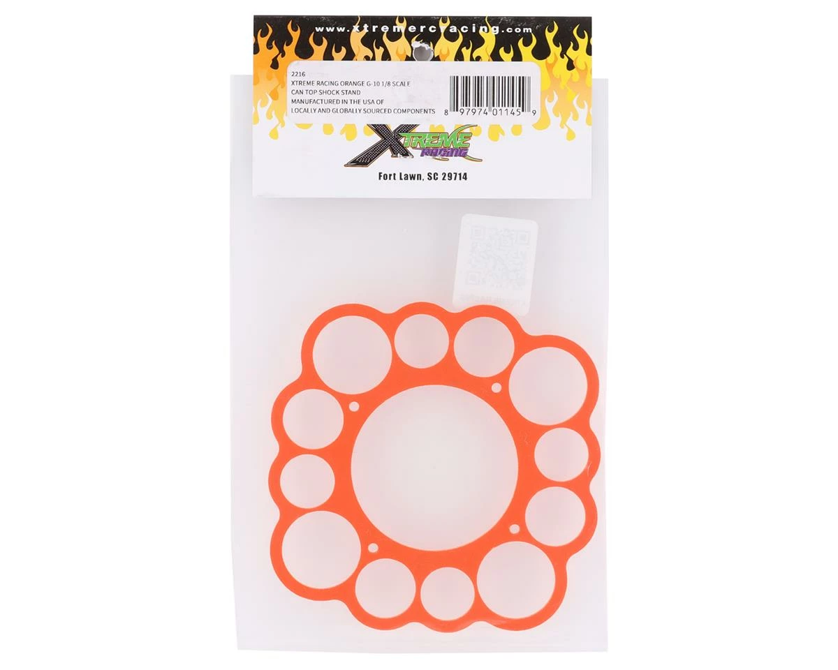 Xtreme Racing 1/8 G-10 Can Top Shock Stand (Orange) 2 Xtreme Racing 1/8 G-10 Can Top Shock Stand (Orange) - Image 2