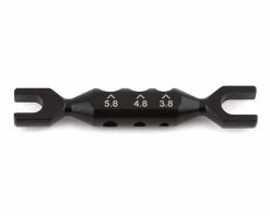 YEAH RACING Aluminum 4-in-1 Multi-Purposes Turnbuckle Wrench (Black)