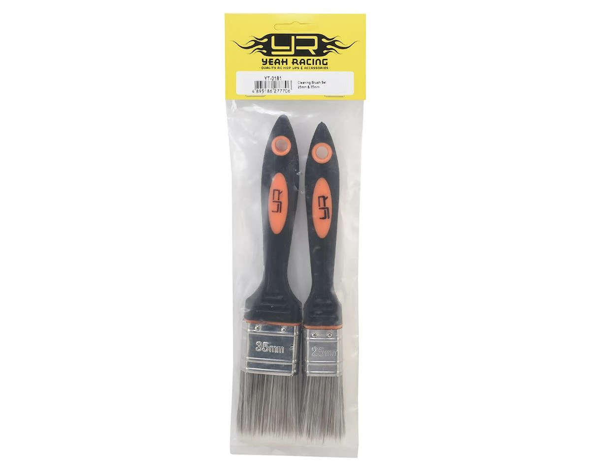 YEAH RACING Cleaning Brush Set (25mm/35mm) 2 YEAH RACING Cleaning Brush Set (25mm/35mm) - Image 2
