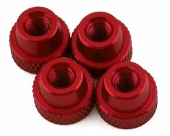 YEAH RACING Aluminum Setup System Lock Nuts (Red) (4)